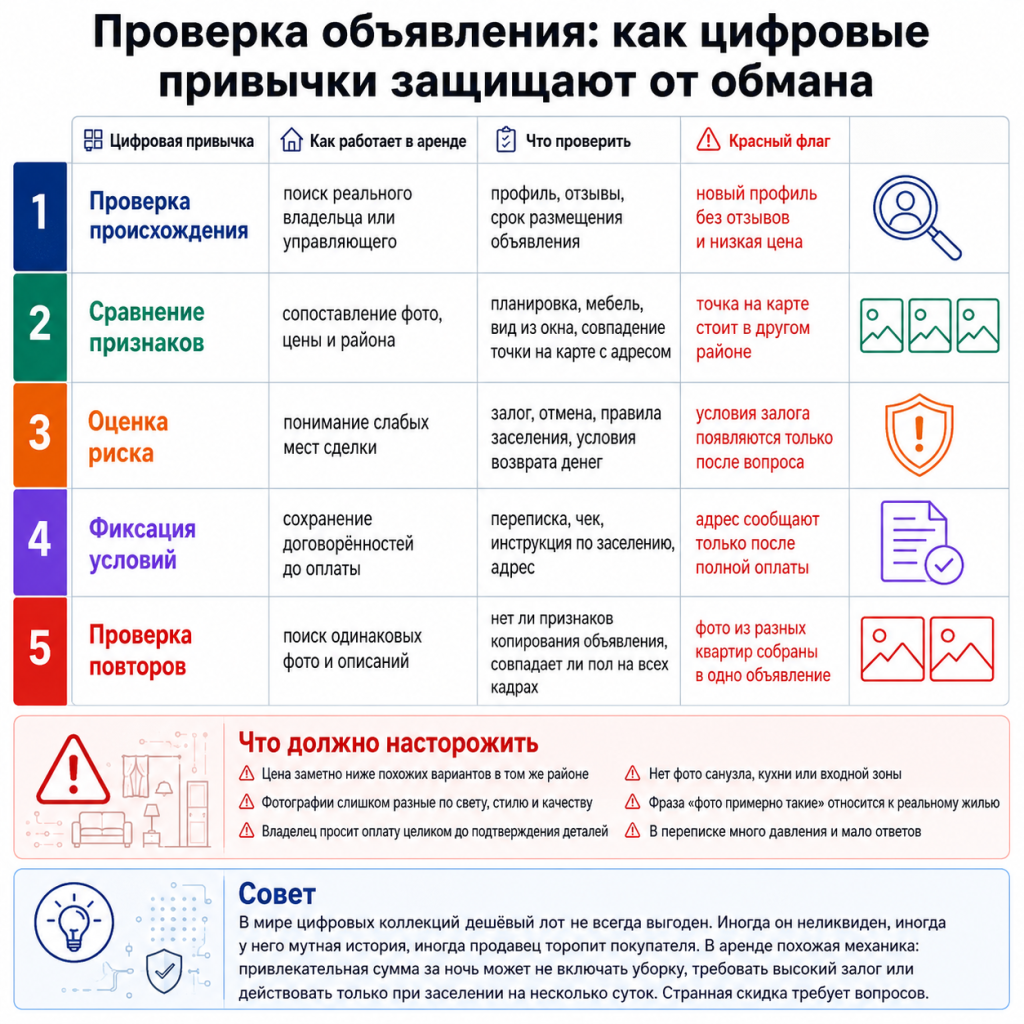 Проверка объявления: как цфровые привычки защищают от обмана
